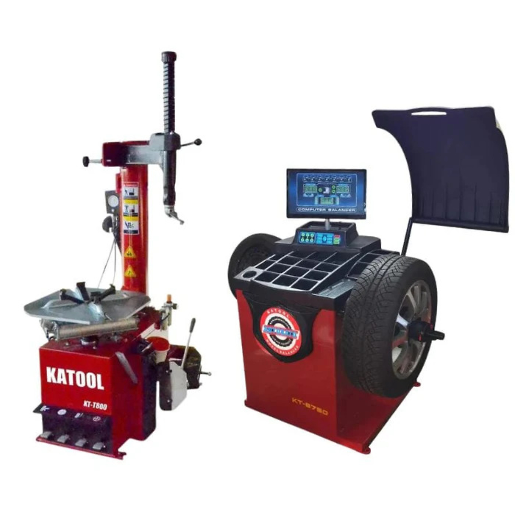 Katool Tire Changer and Wheel Balancer Combo — Durable Steel, Advanced Automation, Model# KT-T800 + KT-B750